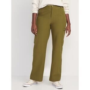 Old Navy High Waisted Straight All Seasons Stretch Tech Olive Green Cargo 3X